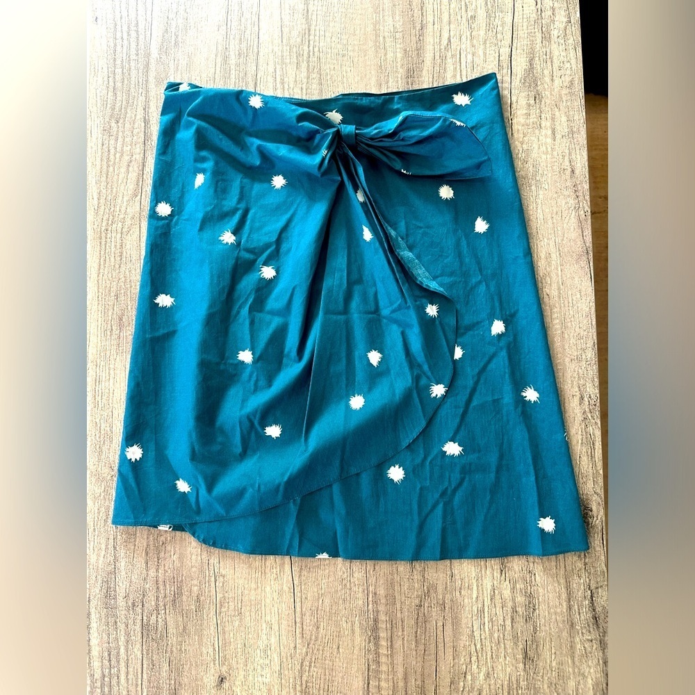 Creatures of Comfort Blue and White Wrap Around Skirt Size Large